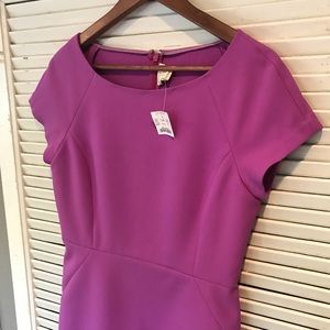 J Crew short sleeve crepe dress- bright amethyst